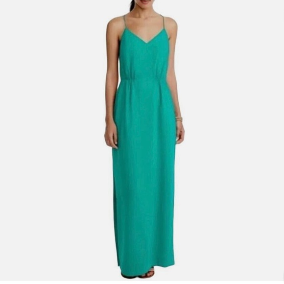 NWT J. Crew Factory Maxi Dress Size 14 Racerback Spaghetti Strap Formal Party - Picture 1 of 8